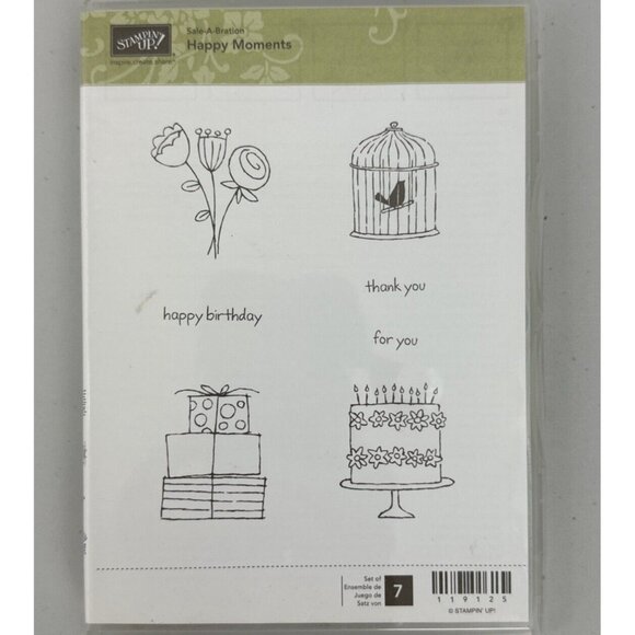 Stampin’ Up! | Office | Stampin Up Happy Moments 7 Rubber Stamp Set ...